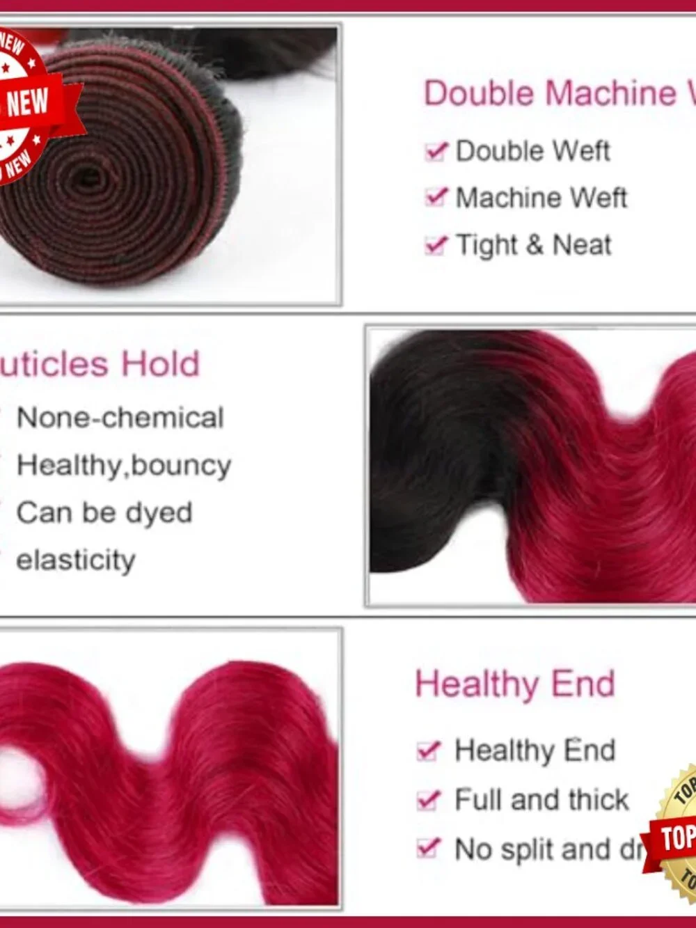 24 Inch Body Wave Human Hair Extensions - Brazilian Virgin Hair Bundles